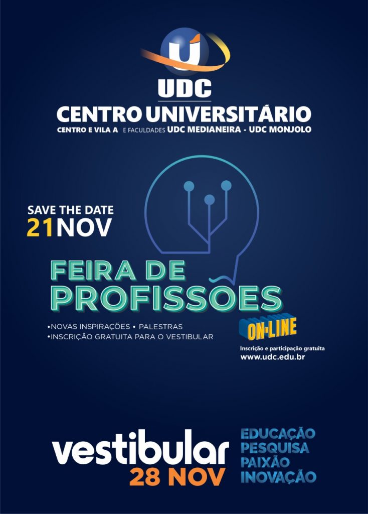 Save the date – 21 de novembro é o dia da Feira de Profissões on-line UDC