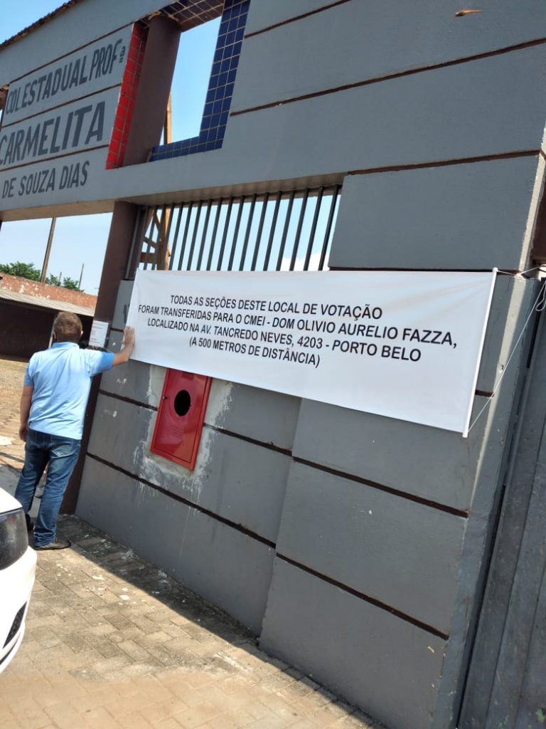 Cinco locais de votação foram transferidos em Foz