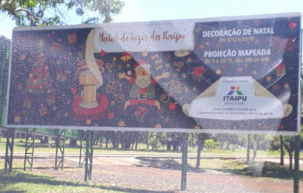 Montagem da decoração do Natal de Luzes da Itaipu começa no dia 20