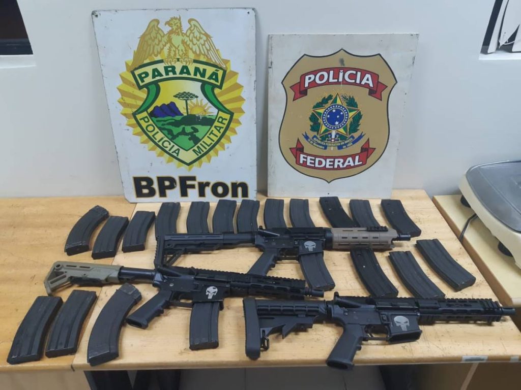 PF e BPFron apreendem 3 fuzis e carregadores durante Operação Hórus na região