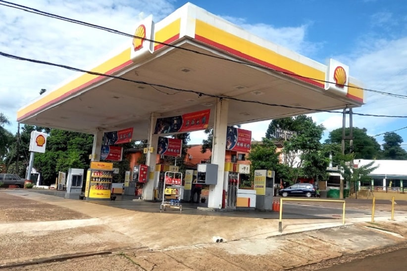 Posto com bandeira Shell próximo à rodoviária de Puerto Iguazú. Imagem: Google Street View