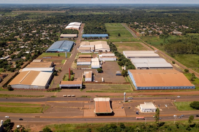 Vista aérea do Complexo Empresarial Global, em Ciudad del Este. Imagem: Gentileza/ZFG