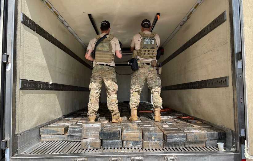 Forças de segurança capturam mais de duas toneladas de maconha em caminhão frigorífico