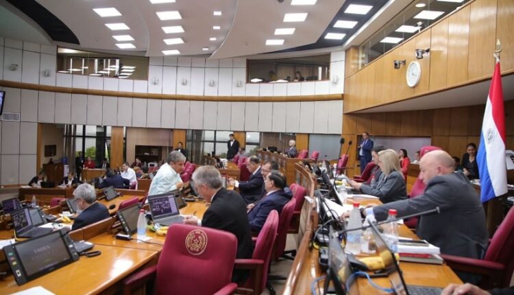 Plenário do Senado do Paraguai durante sessão legislativa. Imagem: Gentileza/Senado