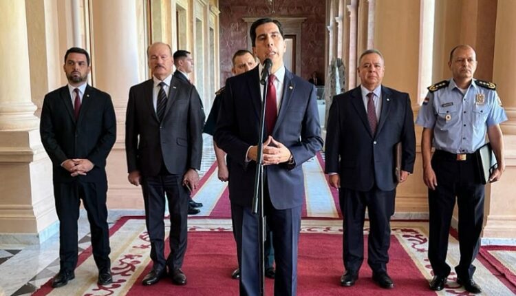 Coletiva do ministro Federico González, no Palácio de López. Imagem: Gentileza/Ministério do Interior