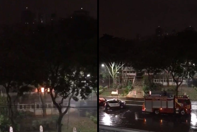 Prédio da antiga Câmara tem princípio de incêndio em Foz do Iguaçu