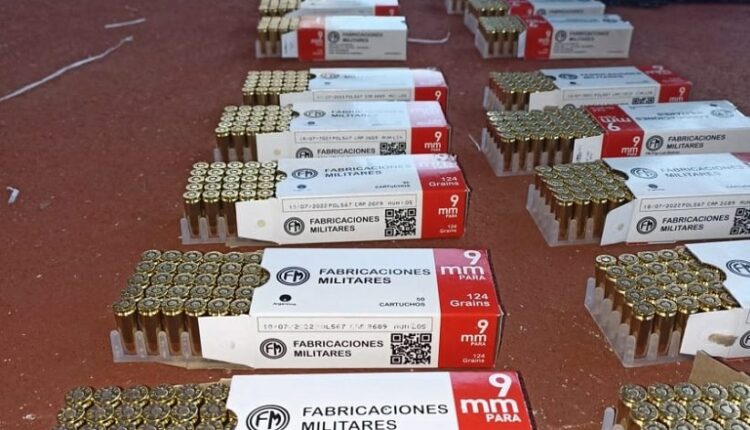 Projéteis para arma de calibre nove milímetros são de fabricação argentina. Foto: Gentileza/GNA