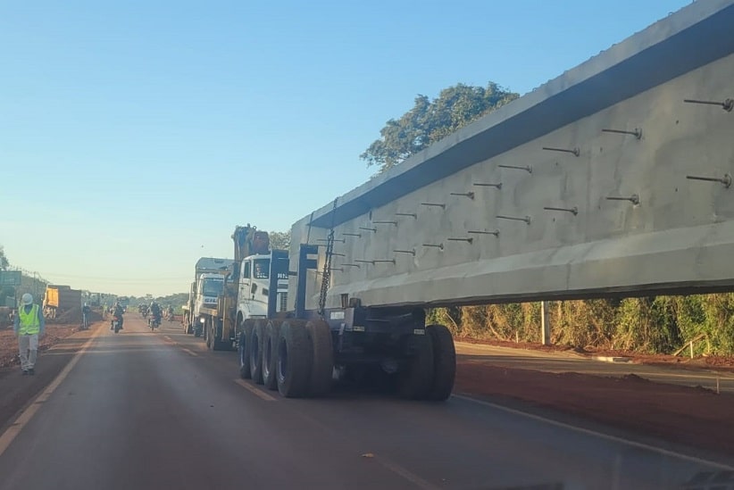 BR-469 está bloqueada para obras – veja fotos e mapa com o desvio em Foz do Iguaçu