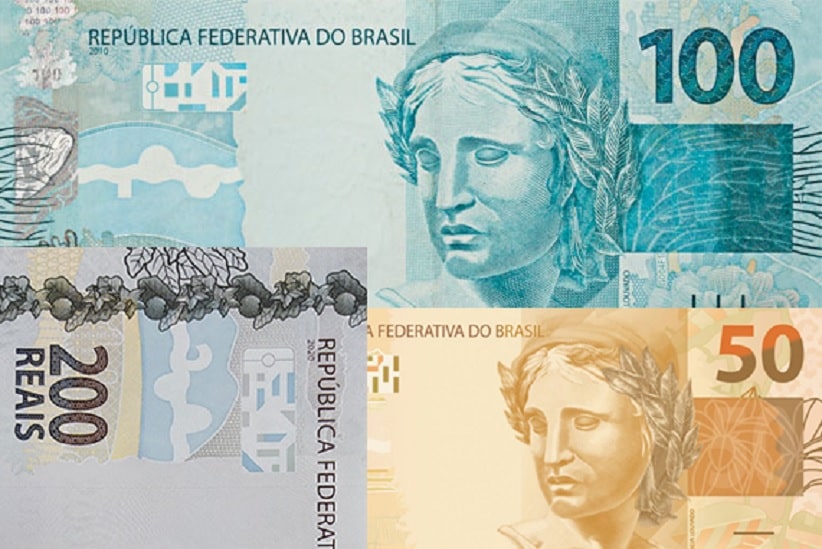 Cédulas de reais, conforme reprodução do site do Banco Central do Brasil.