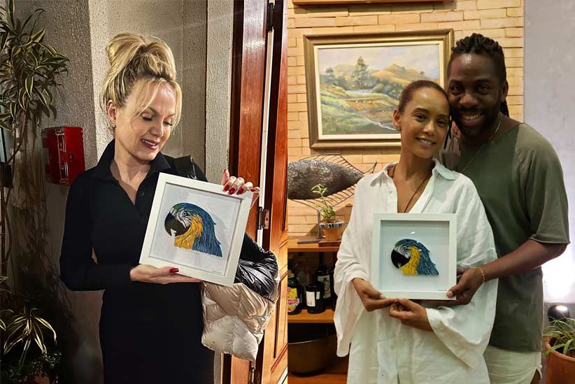 Artista iguaçuense transforma papel em arte e encanta famosos