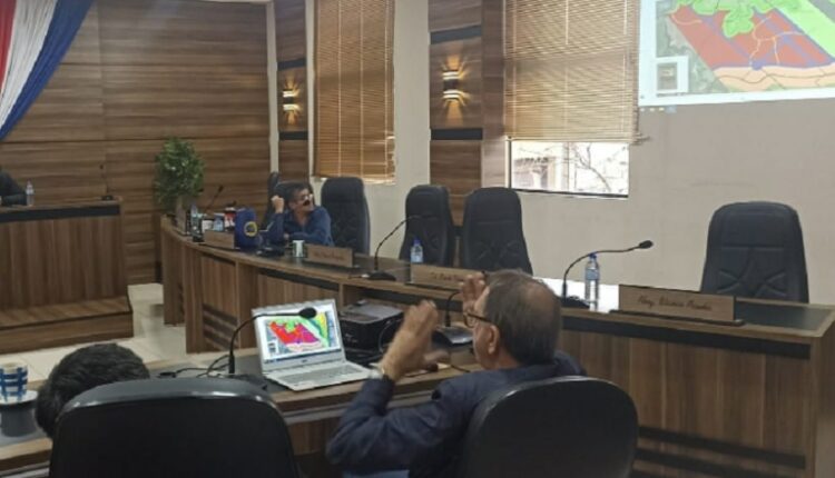 Esboço do plano foi apresentado durante reunião na Junta (Câmara) Municipal. Foto: Gentileza/Prefeitura de Presidente Franco