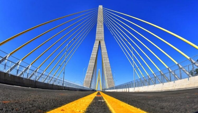 Obras da Ponte da Integração foram iniciadas em agosto de 2019. Foto: Gentileza/Presidência do Paraguai
