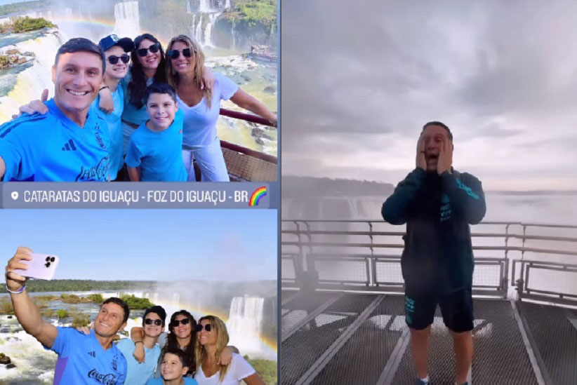 Vice-presidente da Inter de Milão “lava a alma” nas Cataratas do Iguaçu