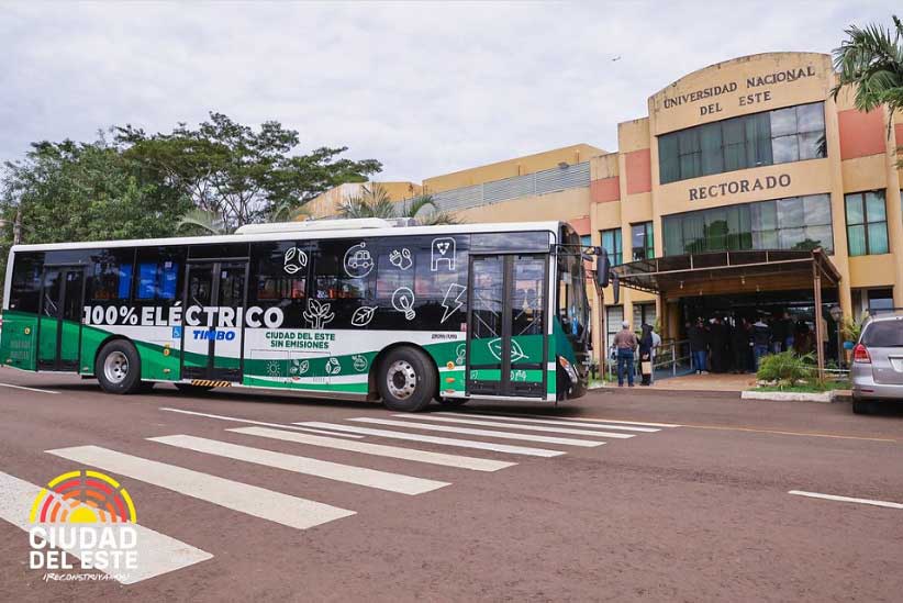 Ônibus elétricos circularão a partir de segunda (21) no Paraguai