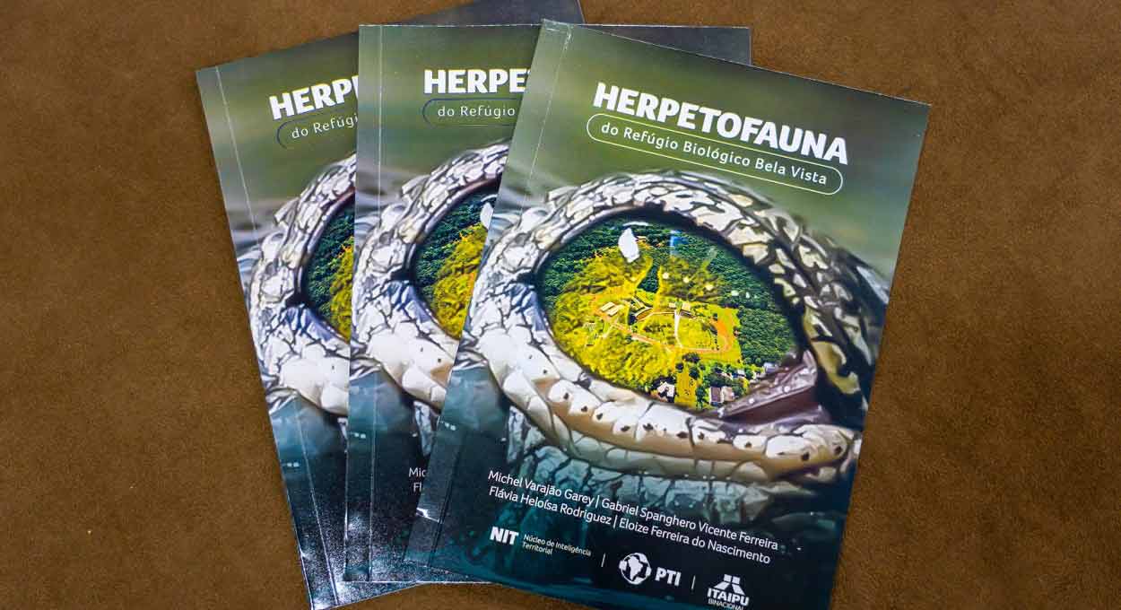 Guia mostra anfíbios e répteis do Refúgio Bela Vista em Foz do Iguaçu