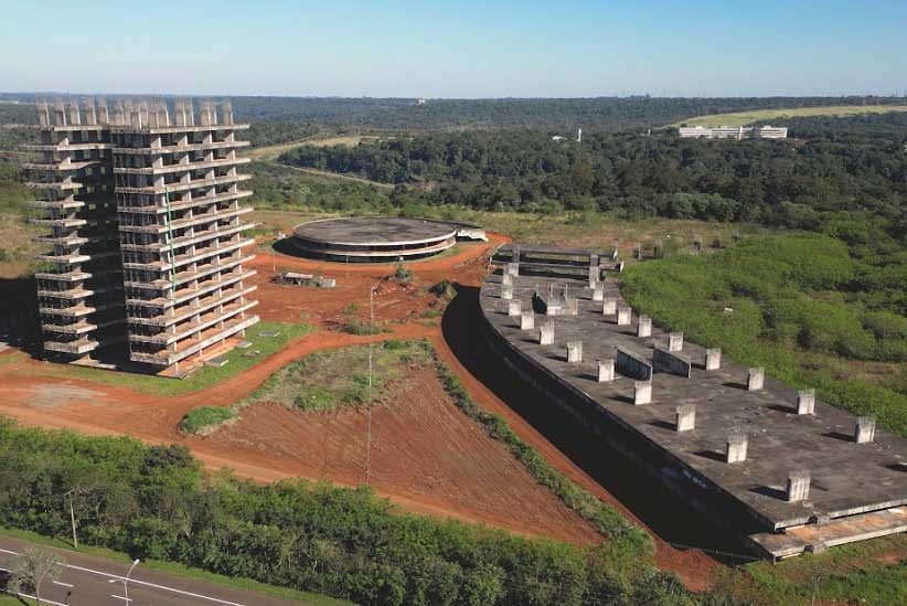 Aspecto atual das edificações do campus, no antigo canteiro de obras de Itaipu. Foto: Video UP/Itaipu Binacional