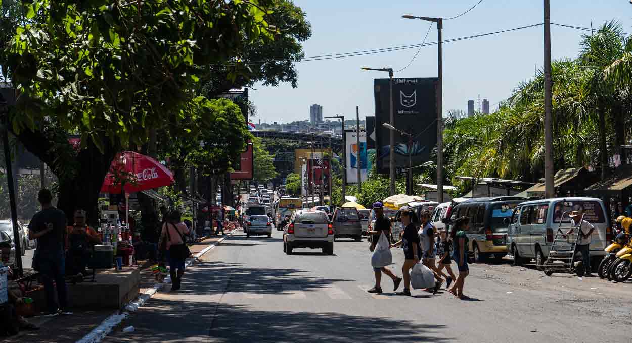 Situação ocorreu na área central de Ciudad del Este, próximo à Ponte da Amizade. Foto: Marcos Labanca/H2FOZ