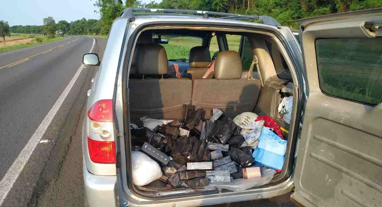 PRF apreende eletrônicos, droga e anabolizantes na fronteira em dia corrido