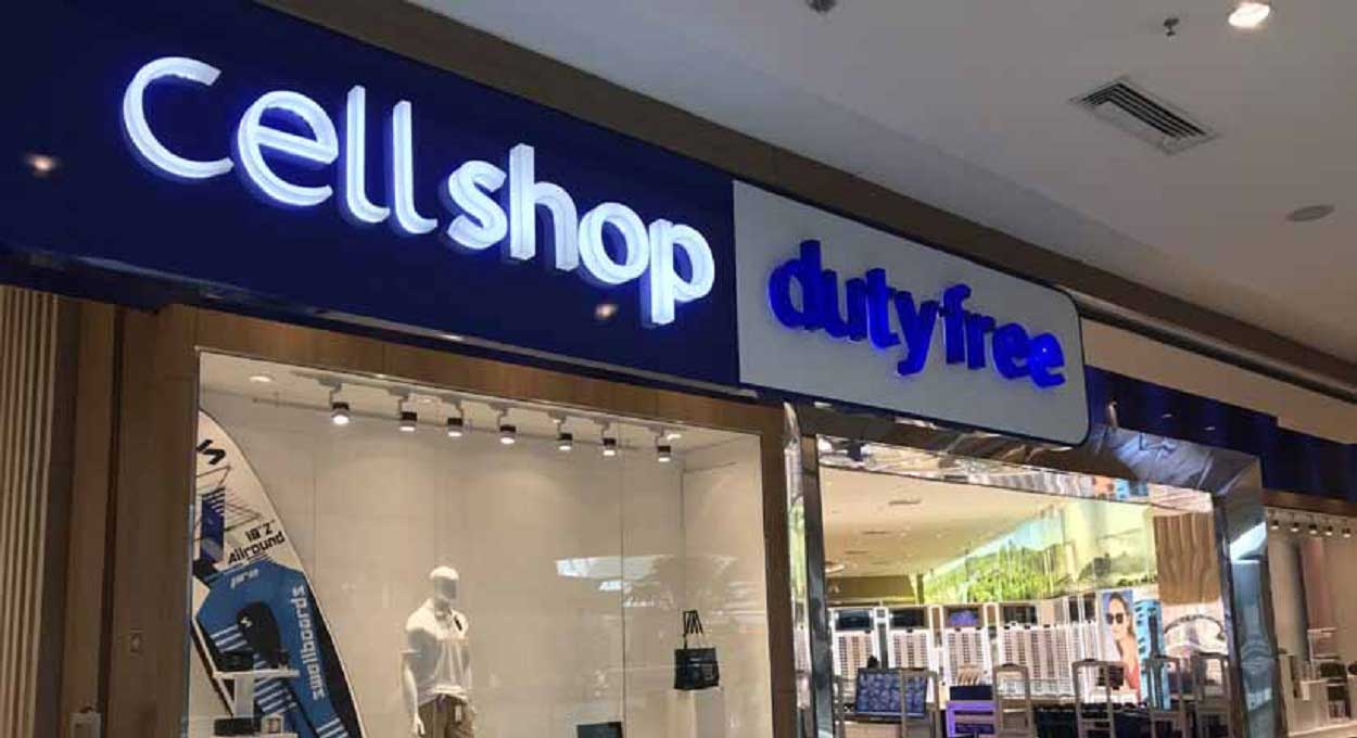 Cellshop Duty Free fica no piso L2 do Shopping Catuaí Palladium, na Avenida das Cataratas. Foto: Divulgação/Cellshop Duty Free