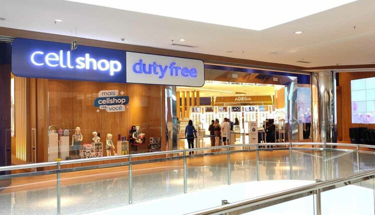 Cellshop Duty Free fica no piso L2, ao lado do Cinemark. Foto: Divulgação/Cellshop Duty Free