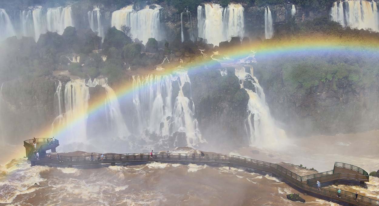 Nível do Rio Iguaçu nas Cataratas permaneceu acima da média durante quase toda a estação. Foto: Nilmar Fernando/Urbia Cataratas
