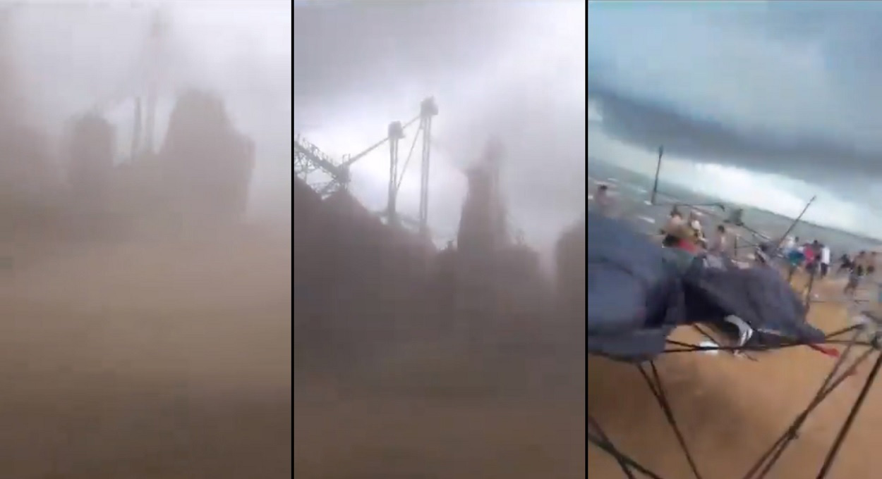 Vídeos mostram tempestade de areia no Sul do Paraguai