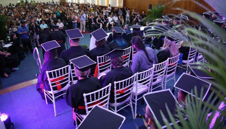 Formatura de alunos da Unila, em imagem distribuída pela assessoria da universidade.