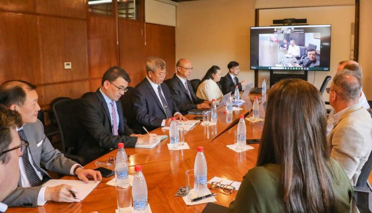 Reunião ocorreu em formato híbrido, com participantes no Paraguai e em Taiwan. Foto: Gentileza/Ministério da Indústria e Comércio do Paraguai