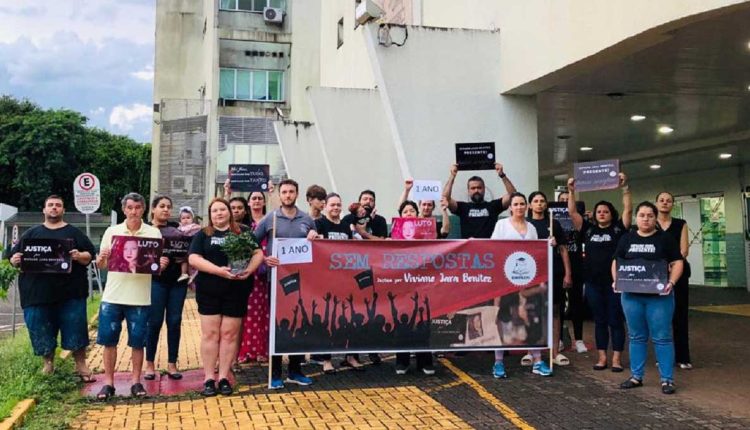 Participantes levaram faixas e cartazes pedindo justiça. Foto: Gentileza/Assessoria