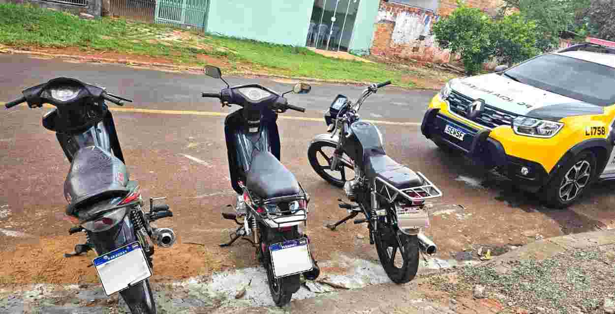Polícia Militar recupera três motos e um carro em Foz do Iguaçu