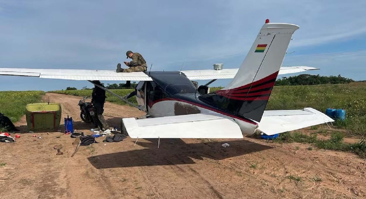 Avião com 431 quilos de cocaína é apreendido no Paraguai