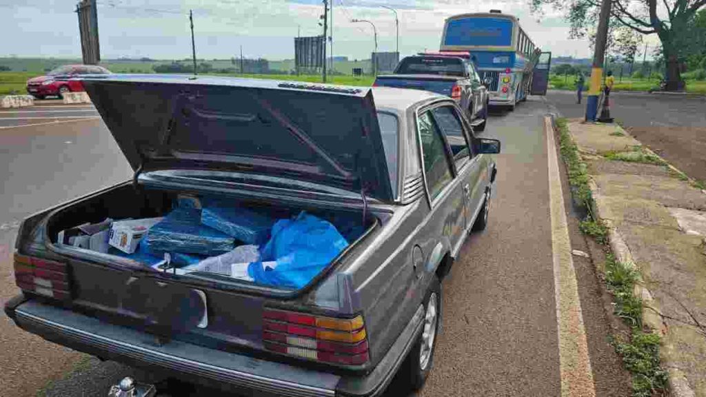 Em ônibus e cinco carros, mercadoria confiscada soma R$ 450 mil na fronteira