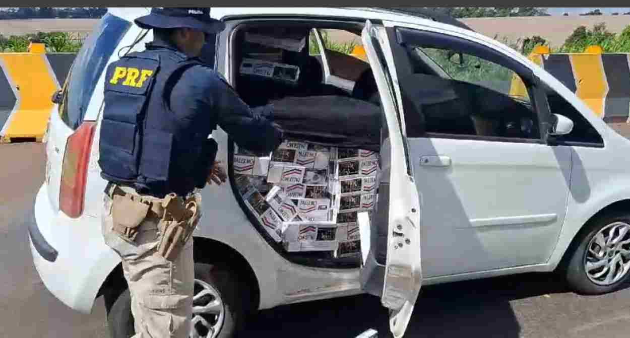 Motorista é preso ao sair de Foz do Iguaçu com carga de cigarro do Paraguai