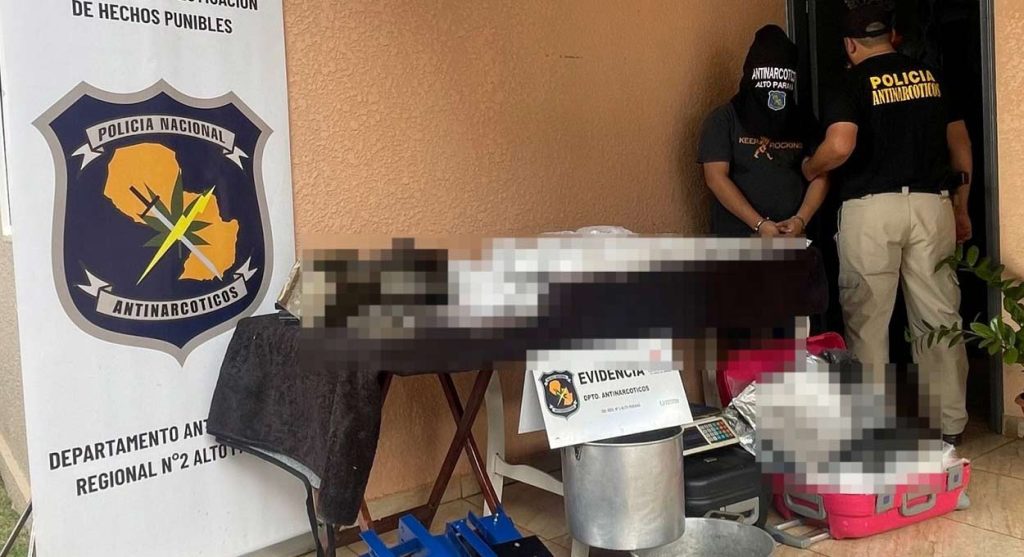 Polícia do Paraguai encontra laboratório de cocaína na fronteira