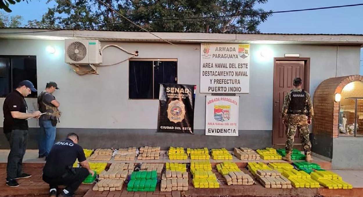 Paraguai apreende meia tonelada de maconha no lago de Itaipu