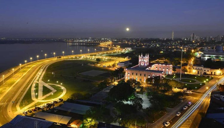 Panorama da Costanera de Assunção, aos fundos do palácio presidencial. Foto: Gentileza/Senatur