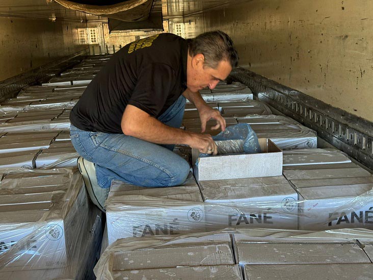 Carregamento teve amostras submetidas a análises laboratoriais. Foto: Gentileza/Delegacia Sindical do Affas no Paraná