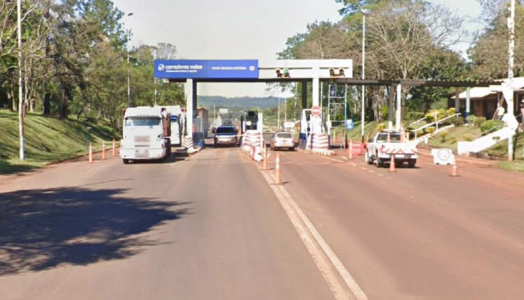 Praça de pedágio em Colonia Victoria, na Rodovia Nacional 12. Imagem: Google Street View (Arquivo)