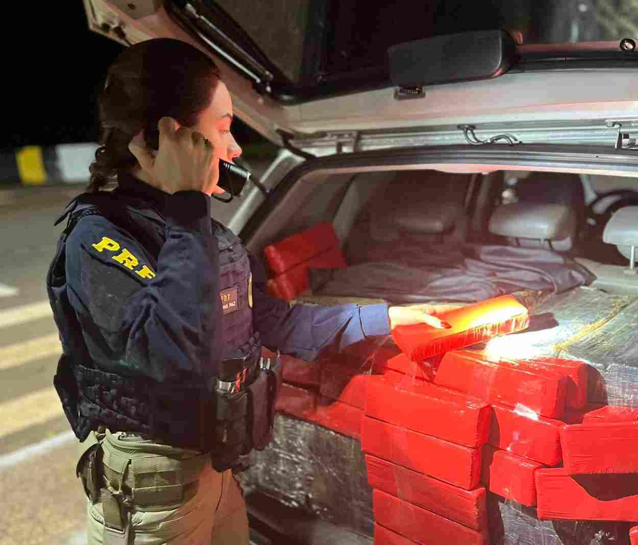 PRF apreende meia tonelada de maconha, cocaína e uísque em Tucson na BR-277