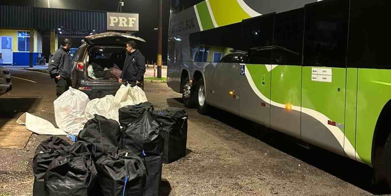 Fiscalização a ônibus de linha que saíram de Foz do Iguaçu resulta em R$ 200 mil em apreensões