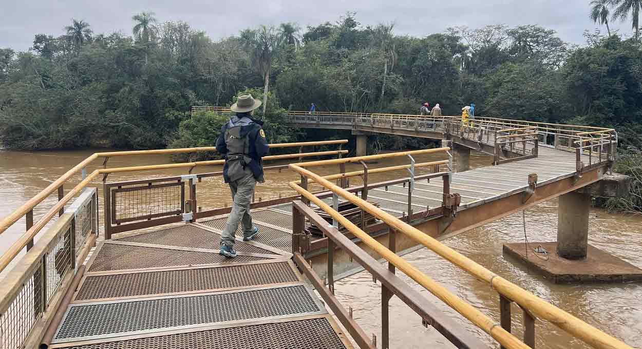 Extensão da passarela é de cerca de 1.100 metros. Foto: Gentileza/Parque Nacional Iguazú