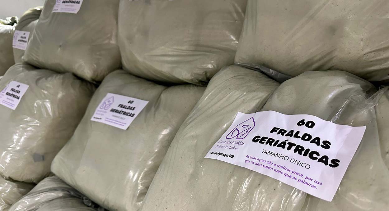 Projeto de Foz do Iguaçu envia fraldas geriátricas ao Rio Grande do Sul