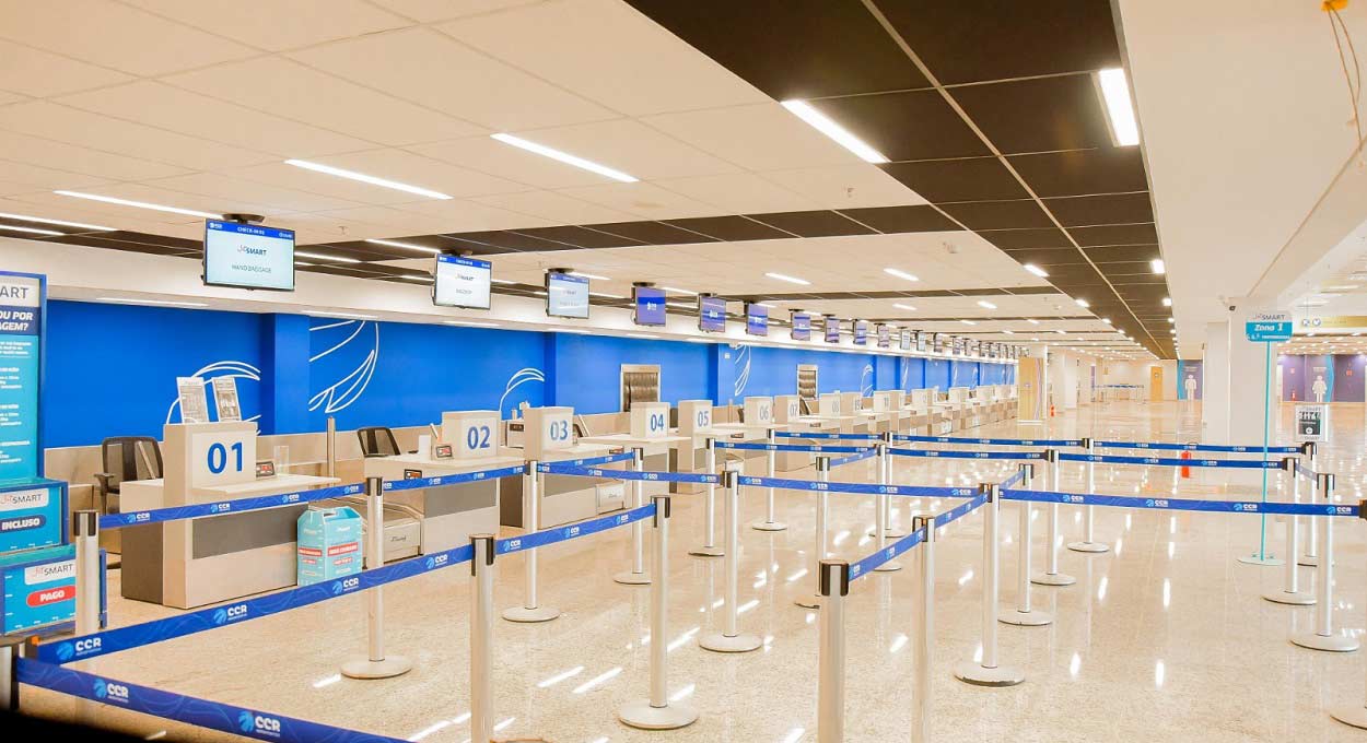 Concessionária entrega novo check-in do aeroporto de Foz do Iguaçu