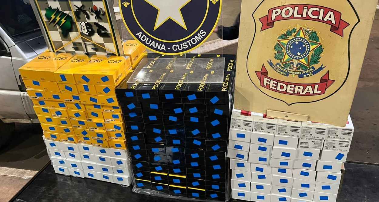 Federal intercepta carga de 280 celulares na Ponte da Amizade