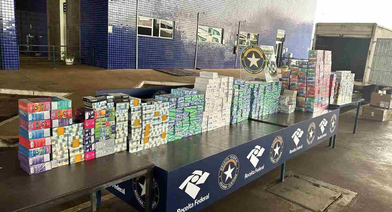 Receita apreende meio milhão em mercadorias na Ponte da Amizade