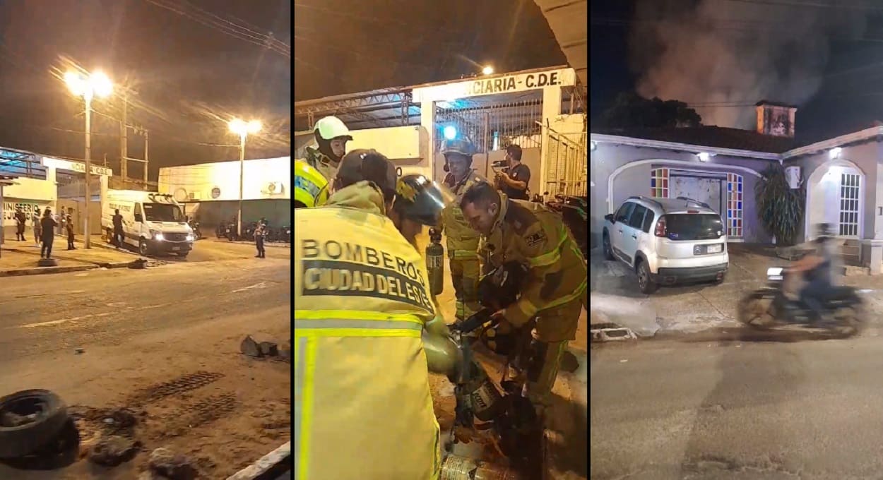 Curto-circuito provoca incêndio em penitenciária no Paraguai