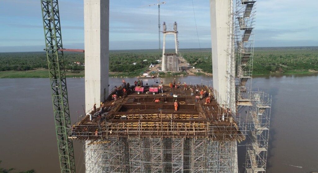 Veja como estão as obras da Ponte da Bioceânica em janeiro de 2025