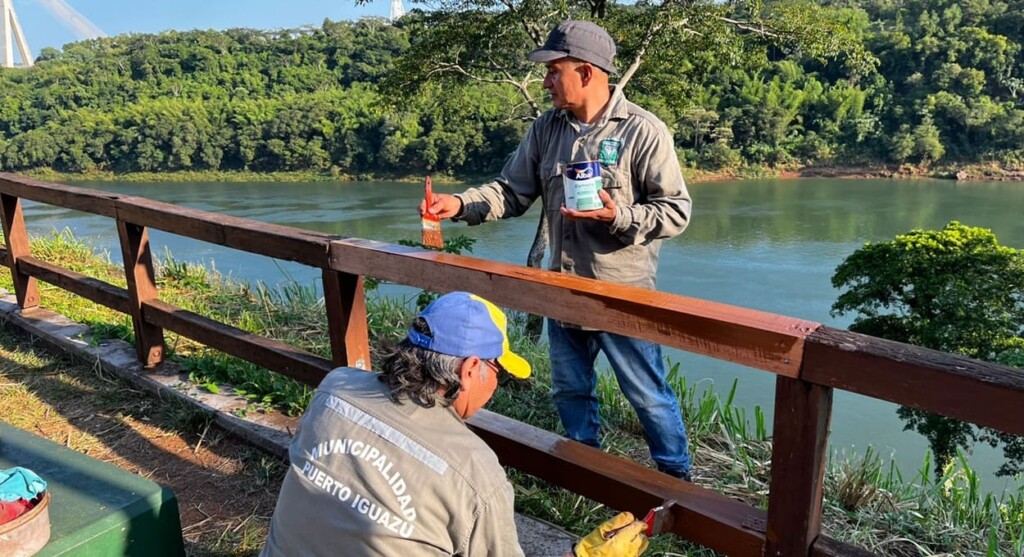 Costanera de Puerto Iguazú passa por manutenção na Argentina