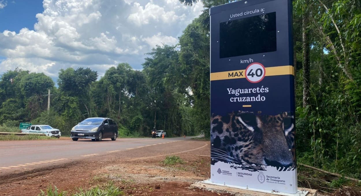 Argentina instala tótens de controle de velocidade no acesso às Cataratas