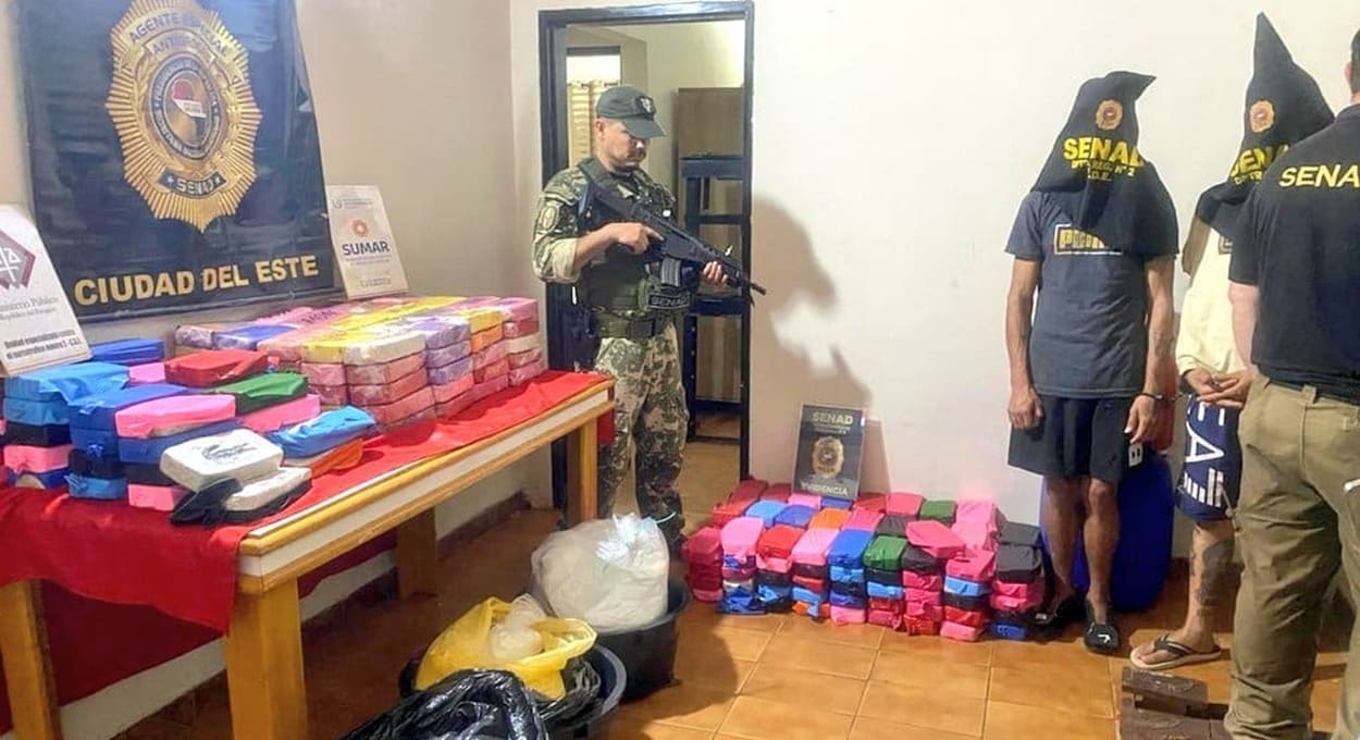 Paraguai apreende 285 quilos de cocaína em Ciudad del Este